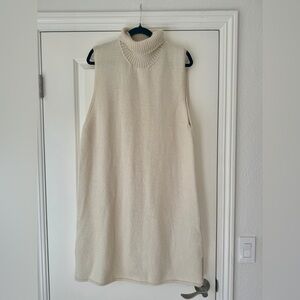 Jaggery London ZELDA turtleneck vest dress / highland wool / milk